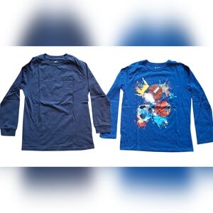 2 boys long sleeve shirts size L